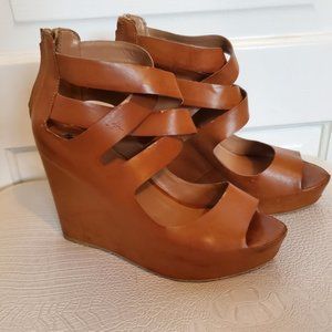 MOSSIMO Target Wedge Sandal Camel Size 9